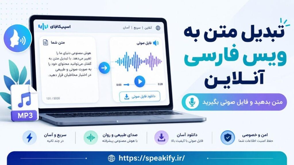 تبدیل متن به ویس فارسی آنلاین