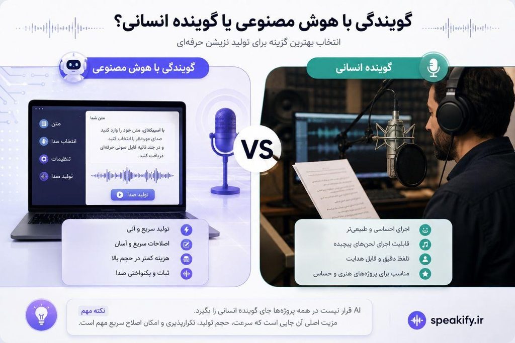 گویندگی با هوش مصنوعی